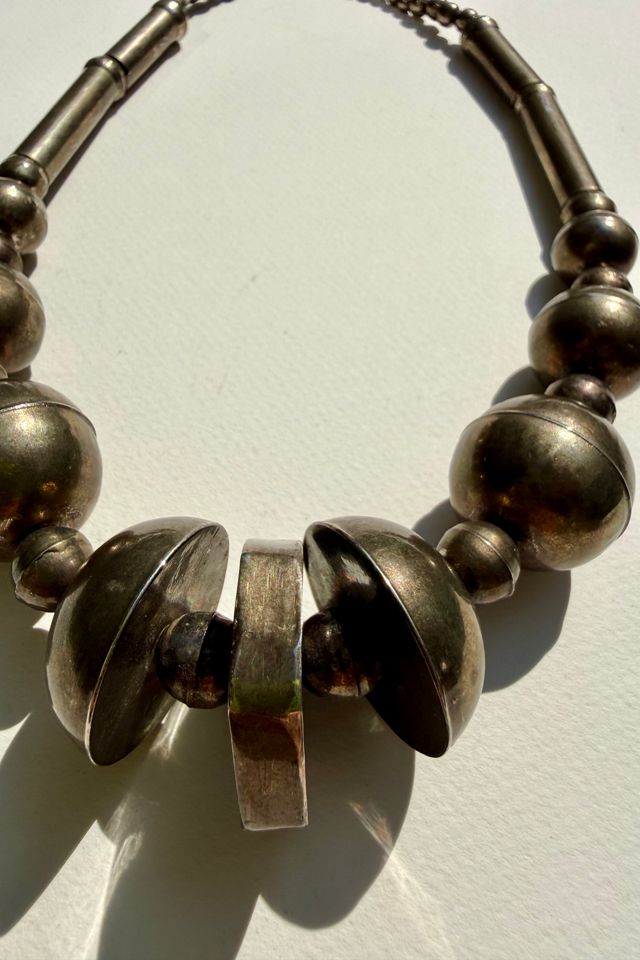 Silver Metal Statement Necklace Selected by Wax Plant #1