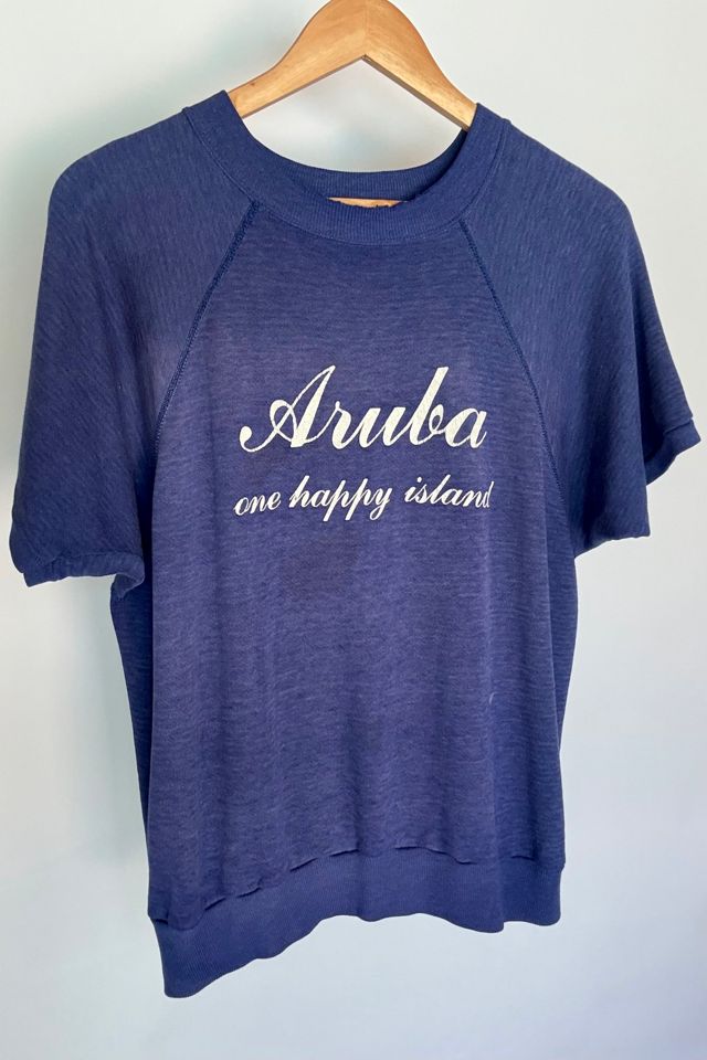 Vtg Aruba Short Sleeve Sweatshirt Selected by Wax Plant #1
