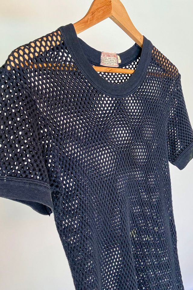 1960s Navy Blue Mesh Tee Selected by Wax Plant #1