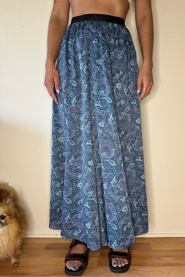Vintage Blue Paisley Skirt #2