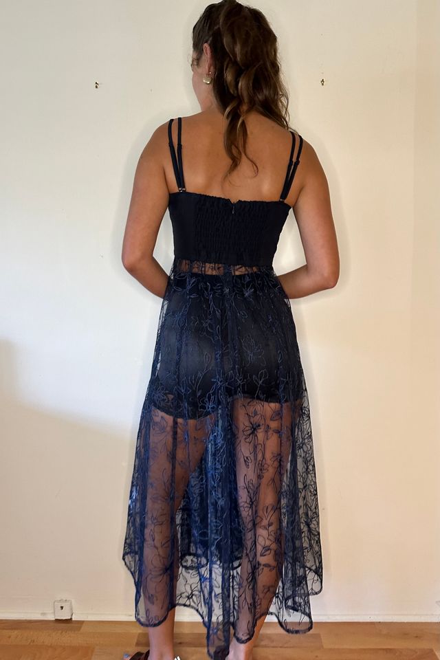 Navy Bodice Dress with Mesh Netting Selected by Picky Jane #2