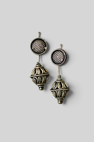 Vintage India Sterling Silver Drop Earrings Selected by MARMALADE