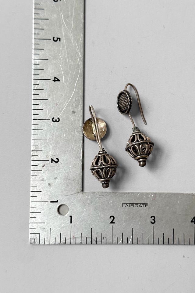 Vintage India Sterling Silver Drop Earrings Selected by MARMALADE #2