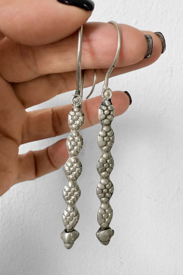 Antique Sterling Silver Linear Drop Earrings Selected by MARMALADE #1
