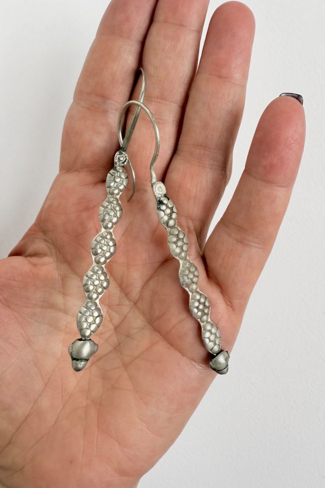 Antique Sterling Silver Linear Drop Earrings Selected by MARMALADE #3