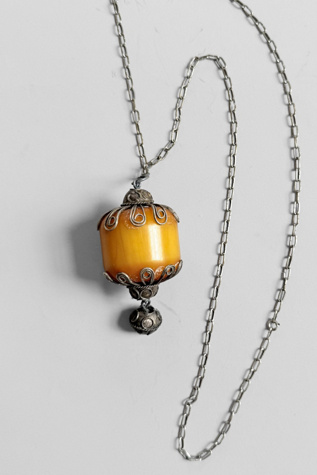 Vintage Butterscotch Copal Amber Filigree Pendant Selected by MARMALADE