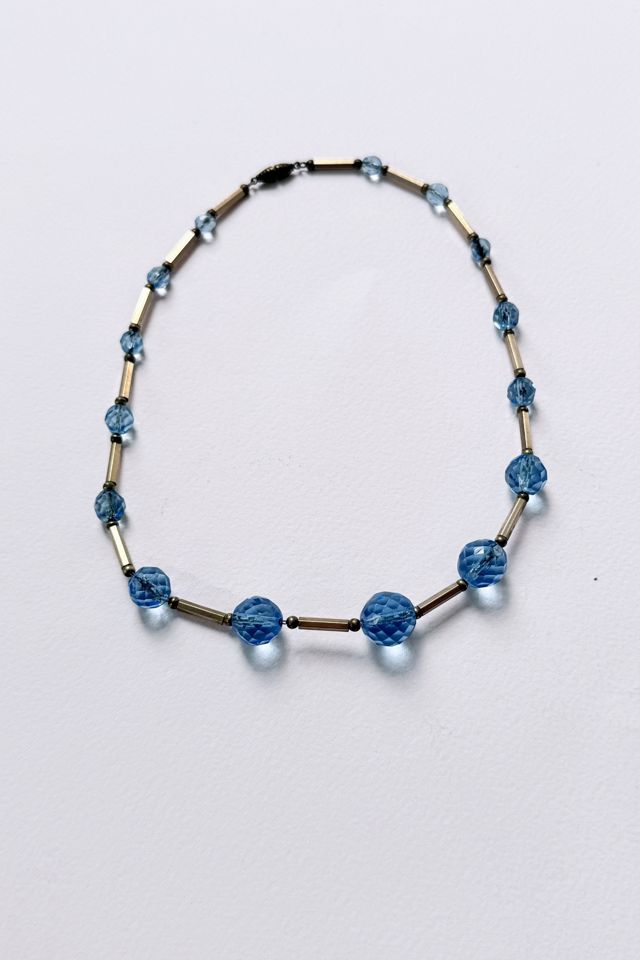 30s Faceted Glass Bead Chain Necklace Selected by MARMALADE #1