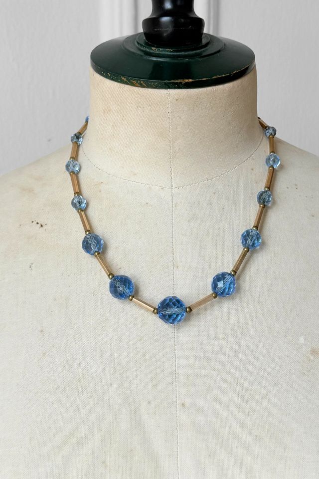 30s Faceted Glass Bead Chain Necklace Selected by MARMALADE #2