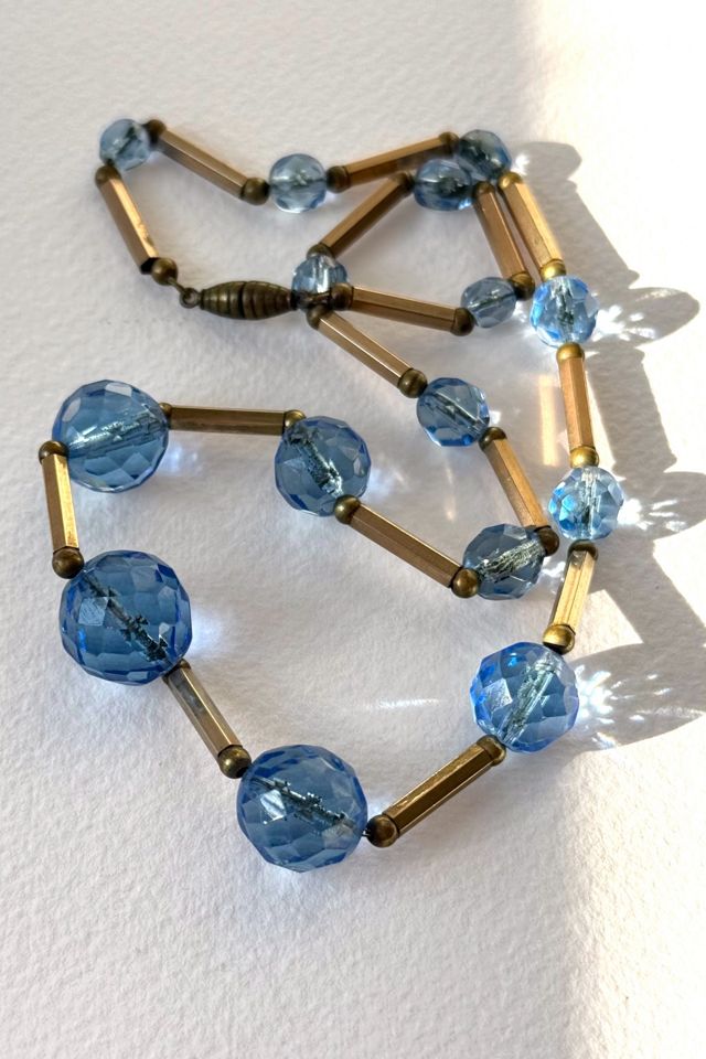 30s Faceted Glass Bead Chain Necklace Selected by MARMALADE #3