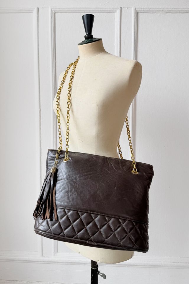 80s Quilted Leather Chain Shoulder Bag Selected by MARMALADE #1
