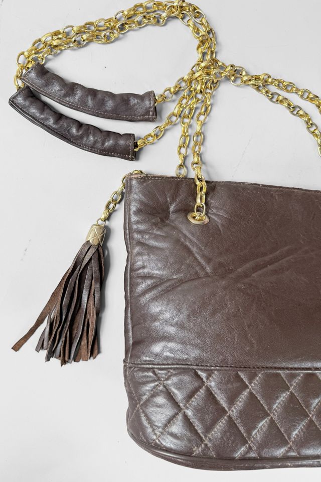 80s Quilted Leather Chain Shoulder Bag Selected by MARMALADE #2