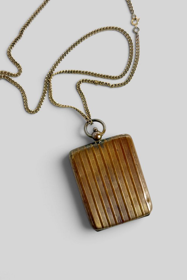 Antique Gold Filled Square Locket Selected by MARMALADE #3