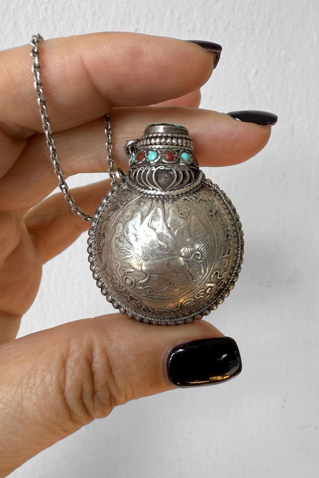 Vintage Sterling Silver Dragon Motif Bottle Charm Selected by MARMALADE #1