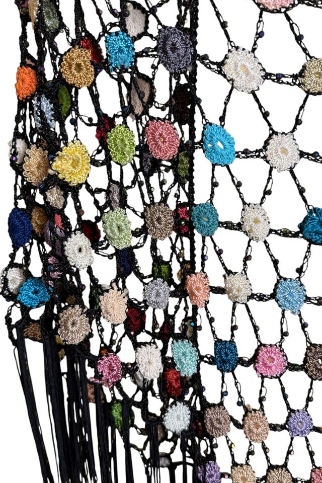 Y2K Multicolored Crocheted Shawl Selected By Ankh By Racquel #3