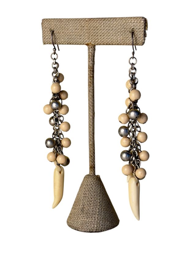 Vintage Beaded Dangle Earrings Selected By Ankh By Racquel #1