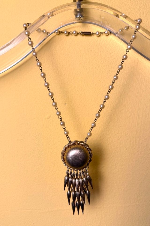 Vintage Pearl Chain And Pendant Necklace Selected By Ankh By Racquel #1
