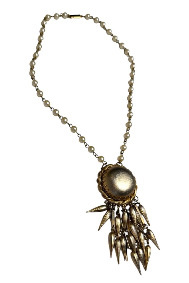 Vintage Pearl Chain And Pendant Necklace Selected By Ankh By Racquel #2