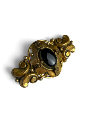 Vintage Ornate Brass Brooch Selected By Ankh By Racquel