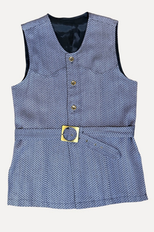 1970's Long Belted Chevron Vest Selected By Ankh By Racquel