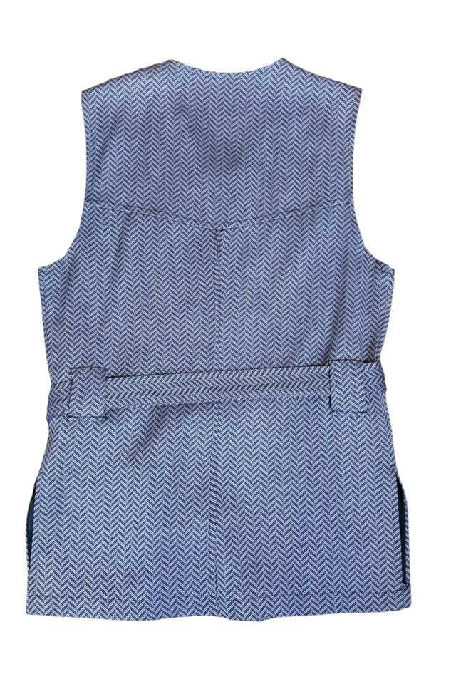 1970's Long Belted Chevron Vest Selected By Ankh By Racquel #2