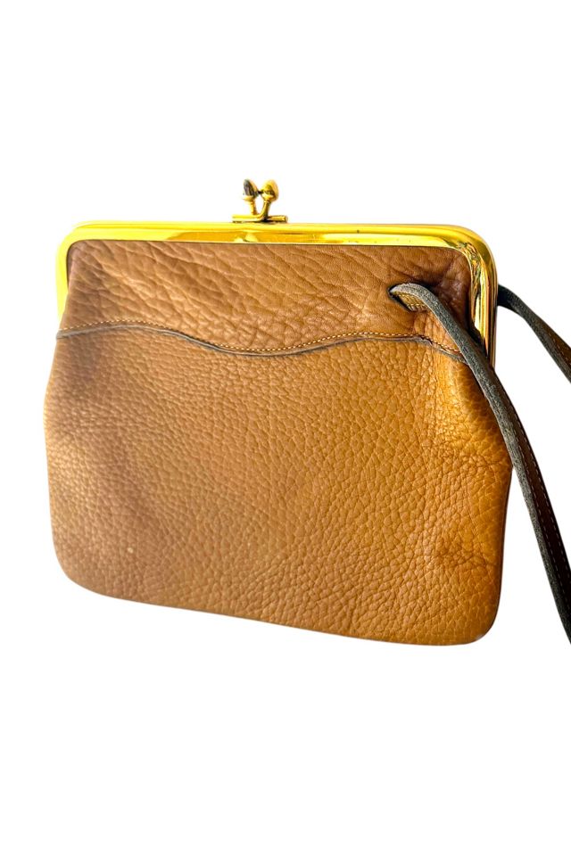 Vintage Yellow Leather Kiss Lock Purse Selected By Ankh By Racquel #2