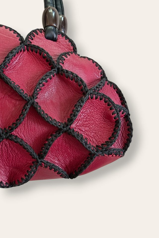Y2K Scalloped Leather Patchwork Bag Selected By Afterlife Boutique #1