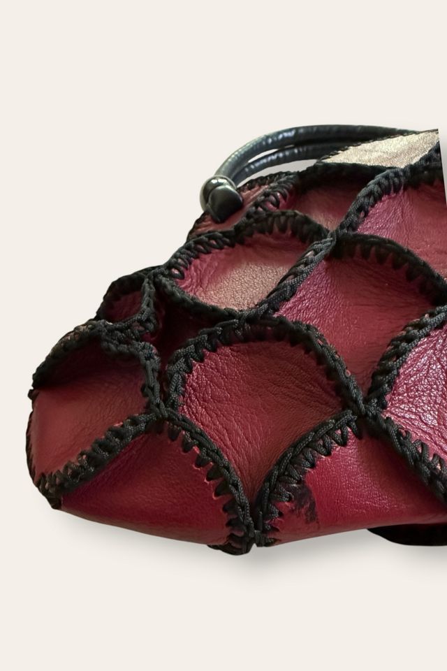 Y2K Scalloped Leather Patchwork Bag Selected By Afterlife Boutique #2