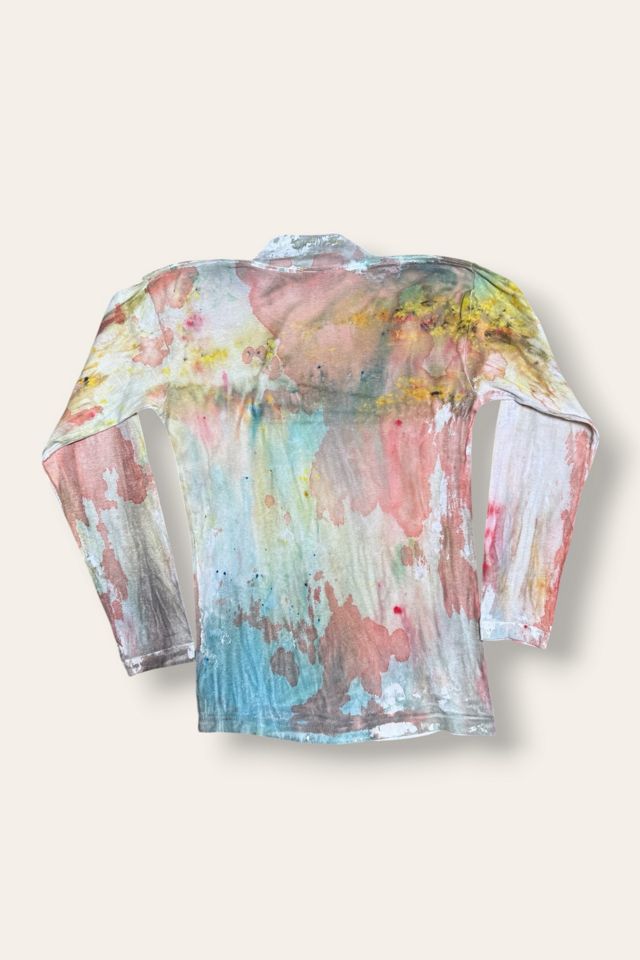 Vintage Hand Dyed Mock Neck Long Sleeve Shirt Selected By Afterlife Boutique #1