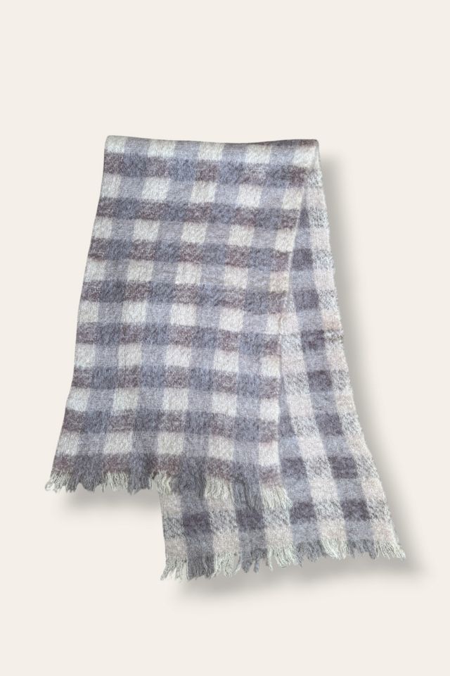 Vintage 1960s Neutral Tone Mohair Scarf Selected By Afterlife Boutique #2