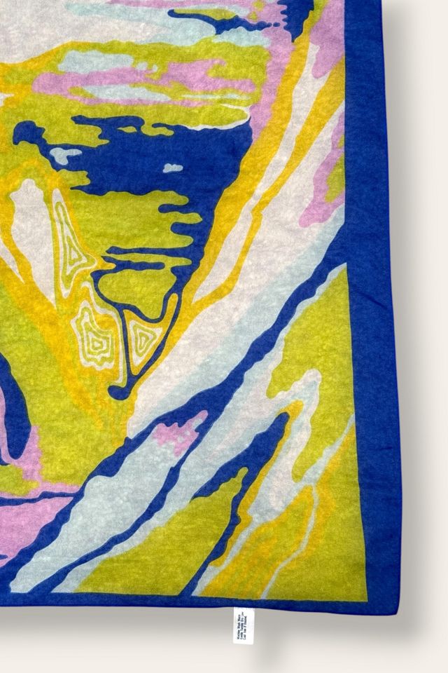 Vintage 1970s Abstract Art Print Scarf Selected By Afterlife Boutique #3