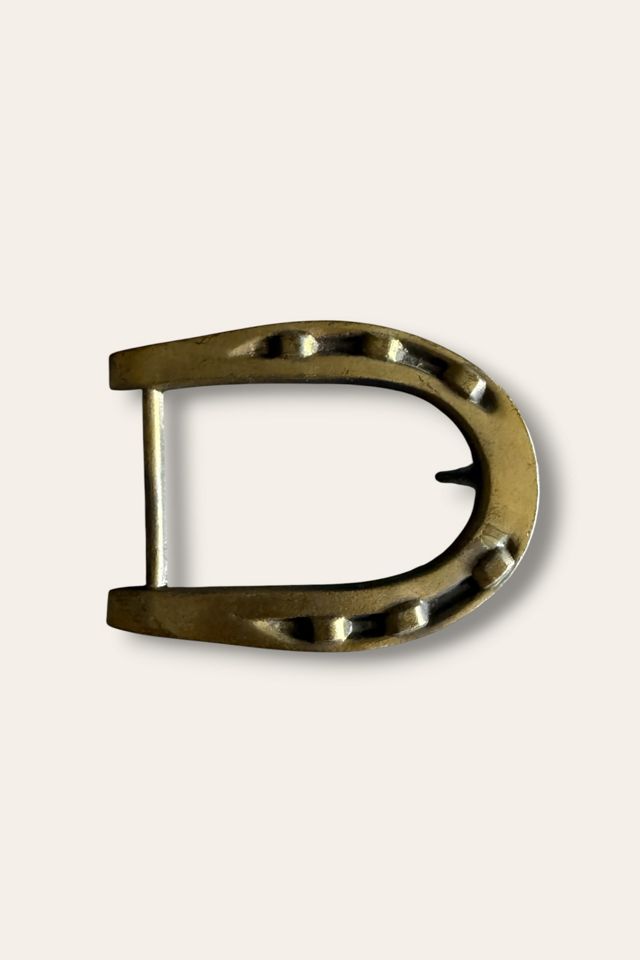 Vintage 1970s Lucky Horseshoe Brass Belt Buckle Selected By Afterlife Boutique #2