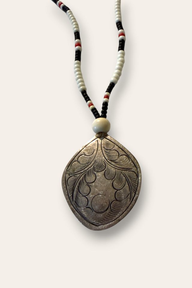 Vintage Handmade Beaded Necklace Selected By Afterlife Boutique #2