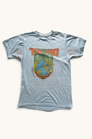 Vintage Distressed 1970s The Who Band Concert T Shirt Selected By Vintage Warrior