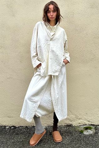 Issey Miyake Bergdorf Goodman White Pants Set Selected by The Curatorial Dept.