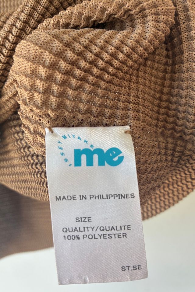 Vintage Issey Miyake Me Tan Crinkle Top Selected by The Curatorial Dept. #3