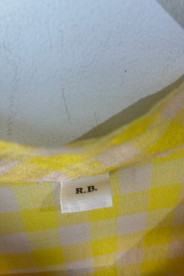 Runaway Bicycle Yellow White Gingham Dress Selected by The Curatorial Dept. #3