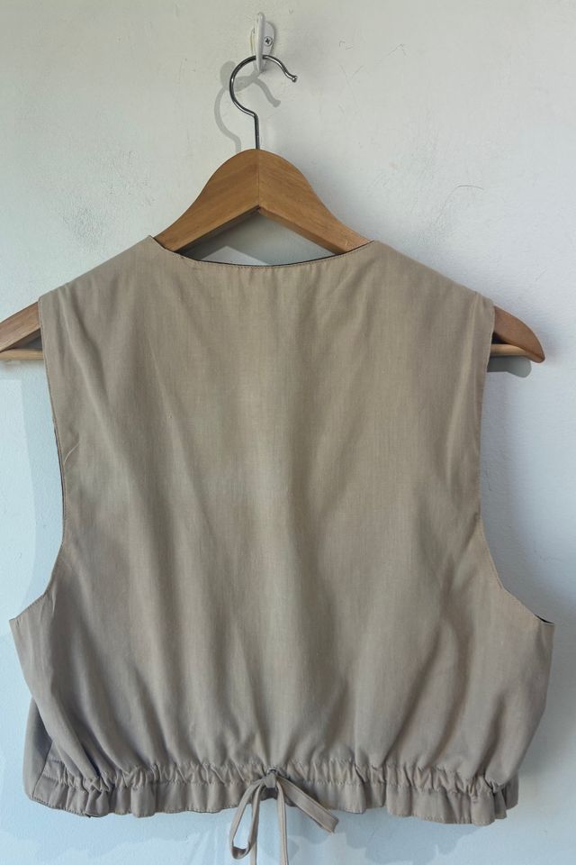 Khaki Cotton Vest with Wooden Buttons Selected by The Curatorial Dept. #3