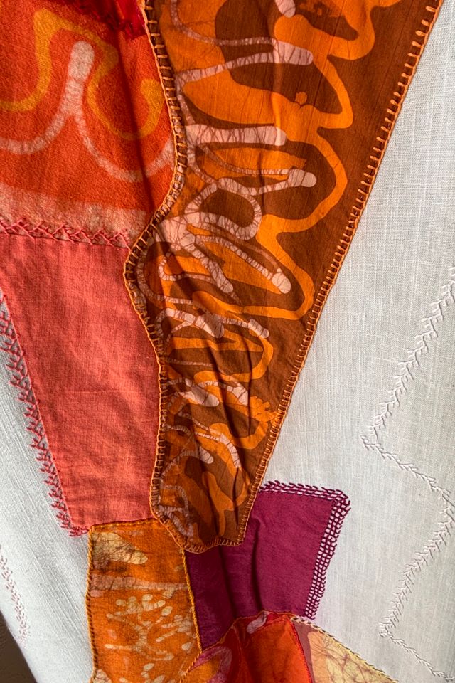 Vintage No Label Orange Patchwork Maxi Dress Selected by The Curatorial Dept. #3
