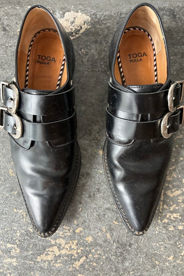 Toga Pulla Black Silver Buckled Pointed Brogues Selected by The Curatorial Dept. #1