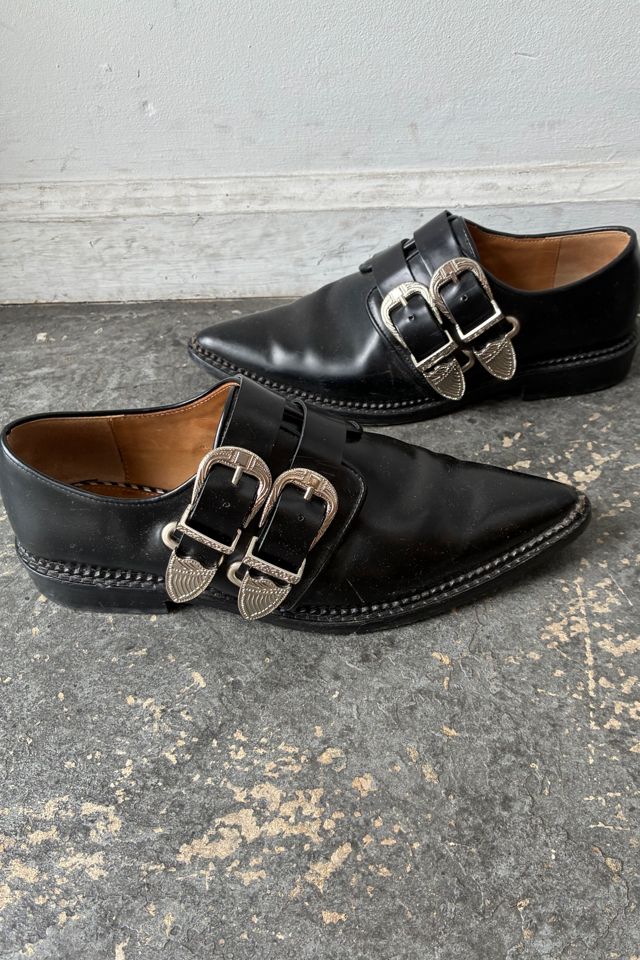 Toga Pulla Black Silver Buckled Pointed Brogues Selected by The Curatorial Dept. #2