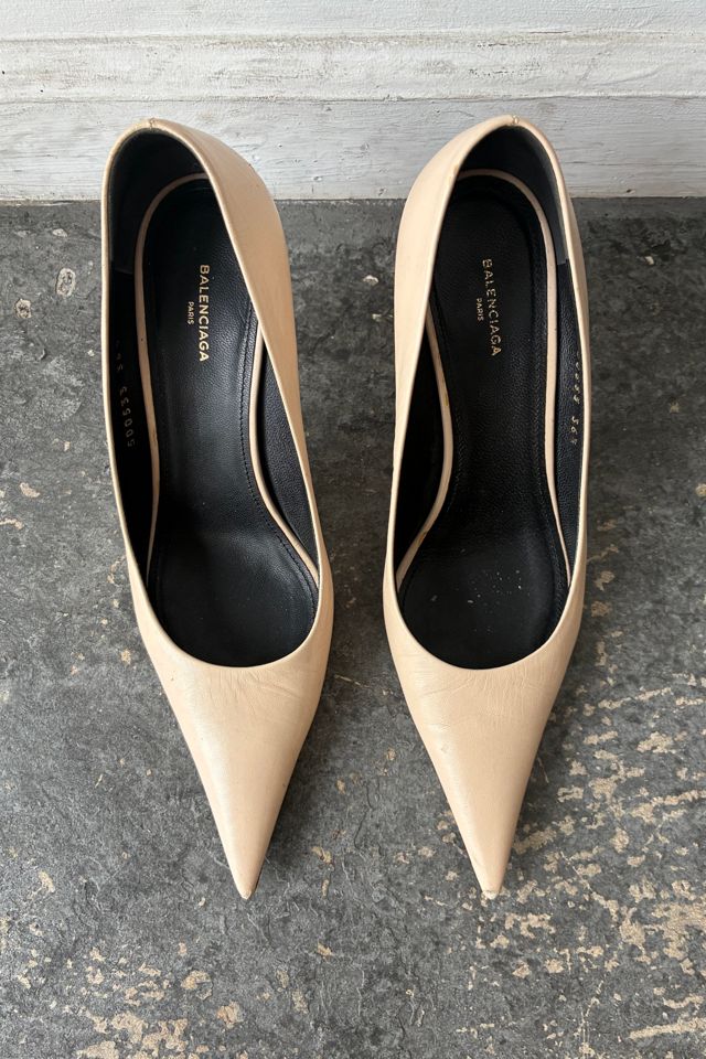 Balenciaga Cream Pointy Heels Selected by The Curatorial Dept. #2
