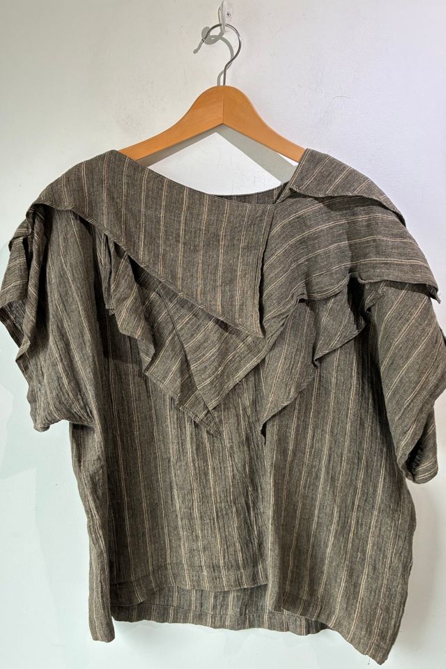 Issey Miyake Brown Ruffle Top Selected by The Curatorial Dept. #1