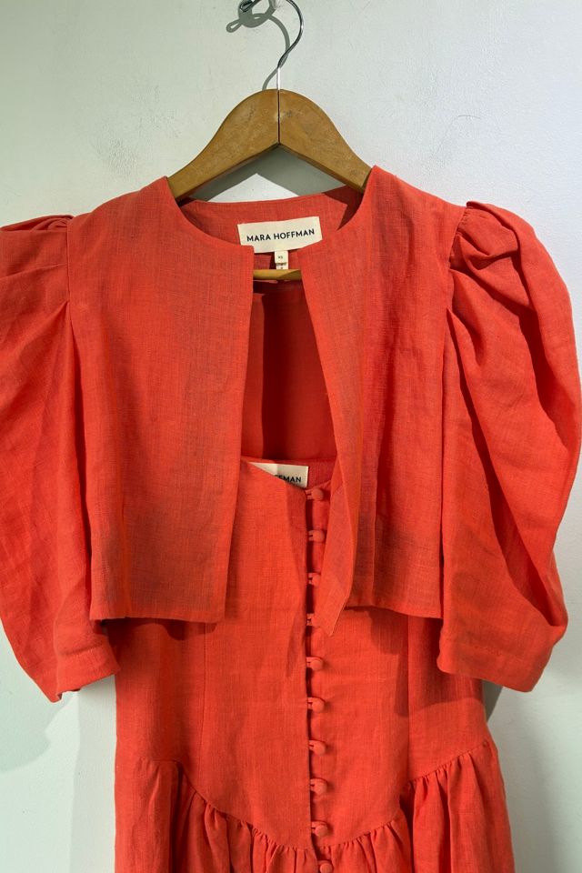 Mara Hoffman Orange Linen Dress and Jacket Set Selected by The Curatorial Dept. #1