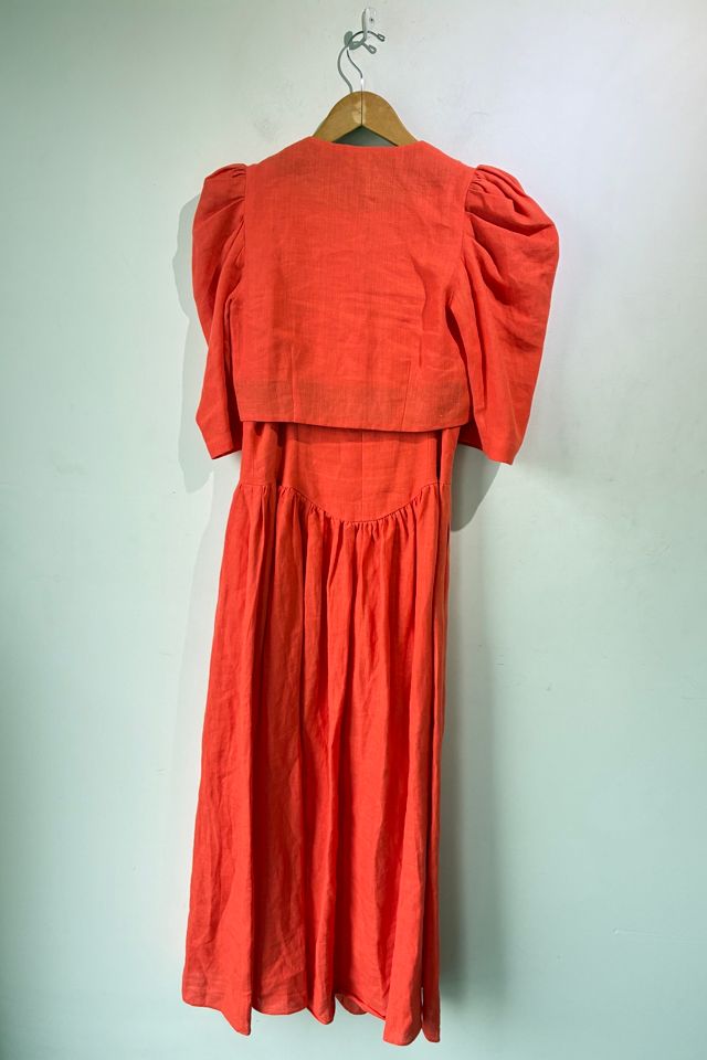 Mara Hoffman Orange Linen Dress and Jacket Set Selected by The Curatorial Dept. #2