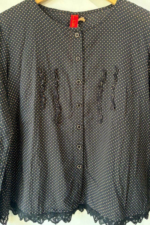 Ewa i Walla Black Polka Dot Top Selected by The Curatorial Dept. #1