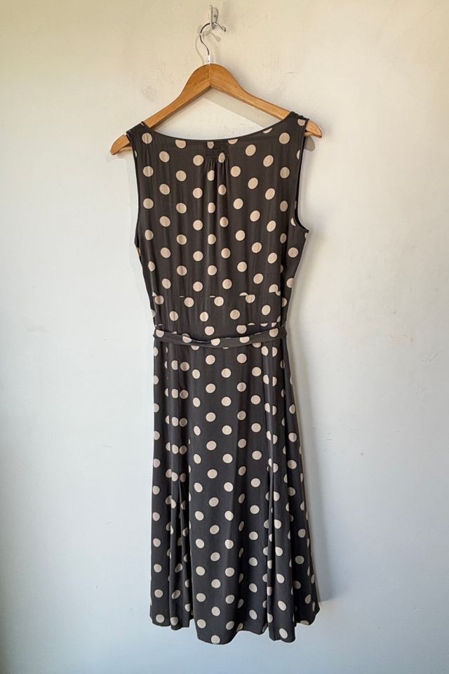Vintage DKNY Grey Silk Polka Dot Dress Selected by The Curatorial Dept. #1