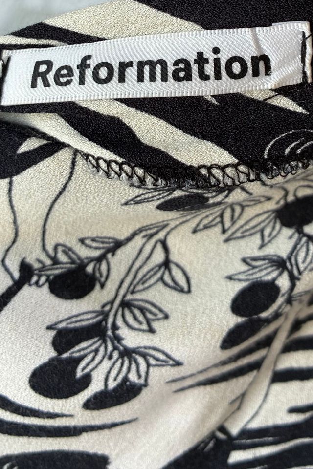 Reformation Black White Print One-Shoulder Dress Selected by The Curatorial Dept. #3