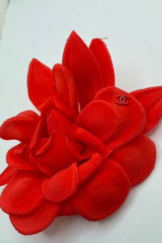 Chanel Red Camellia Brooch Selected by The Curatorial Dept.
