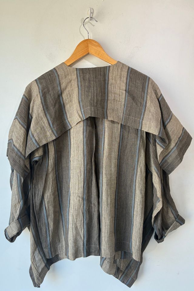 Vintage Issey Miyake Permanente Brown Linen Top Selected by The Curatorial Dept. #1