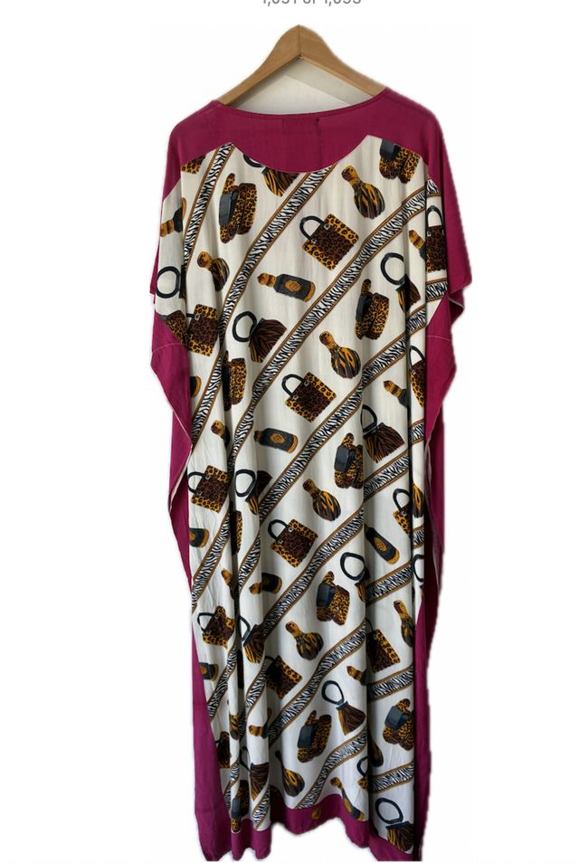 AA Amira Magenta Accessories Print Caftan Selected by The Curatorial Dept. #2